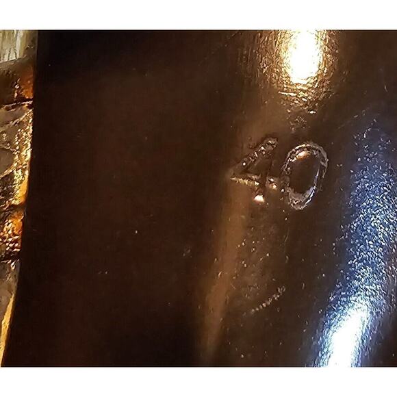 Women's shoes CafèNOIR EU 40 (US 9) Sandals Heels gold/bronze trim leather NEW - Picture 10 of 10